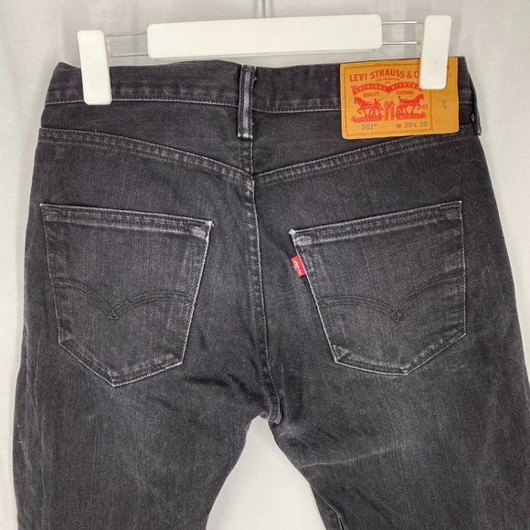 Levi's Other - Levi's 501 Button Fly Washed Black Size 30x32